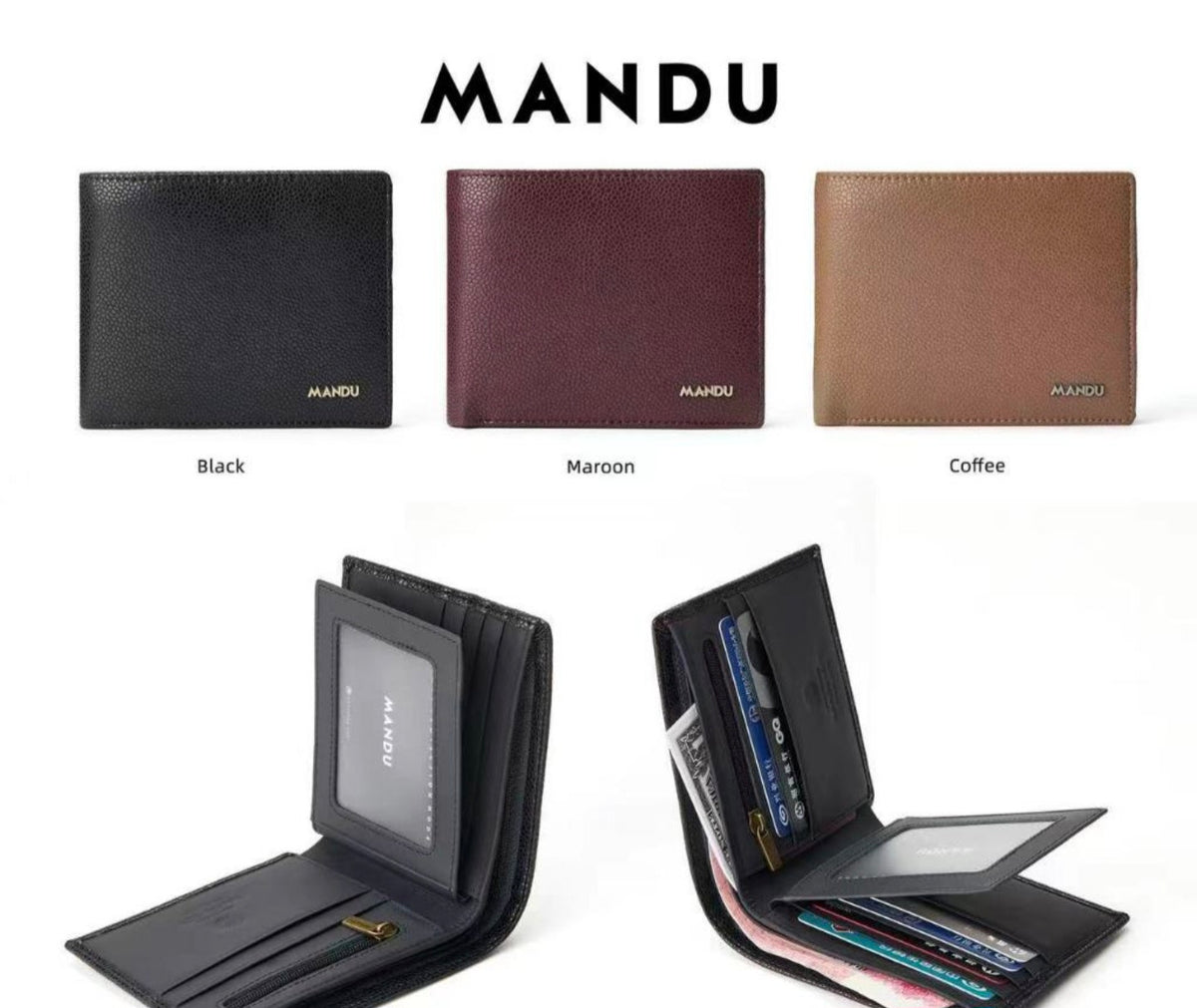 MANDU Men’s Premium Bifold Wallet