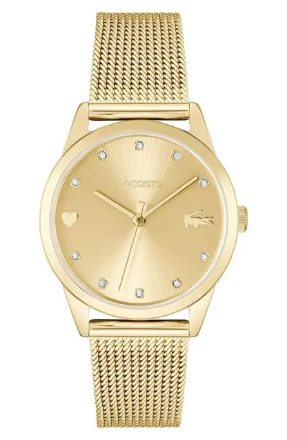 lacoste  stargaze mesh strap watch