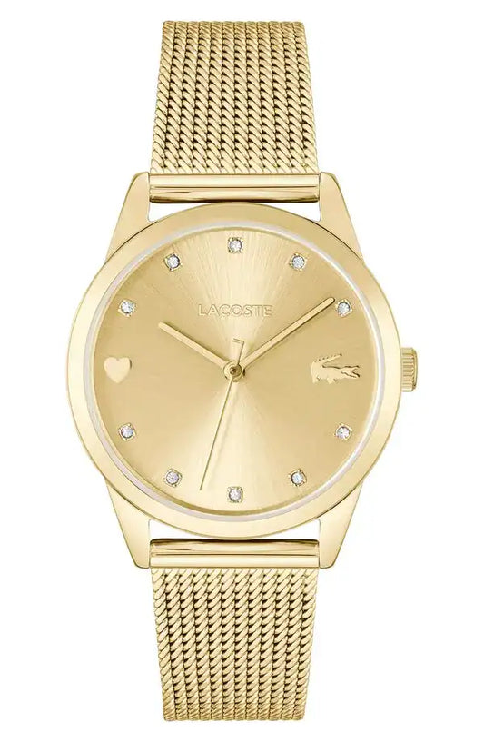 lacoste  stargaze mesh strap watch