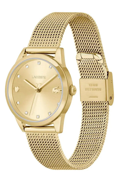 lacoste  stargaze mesh strap watch