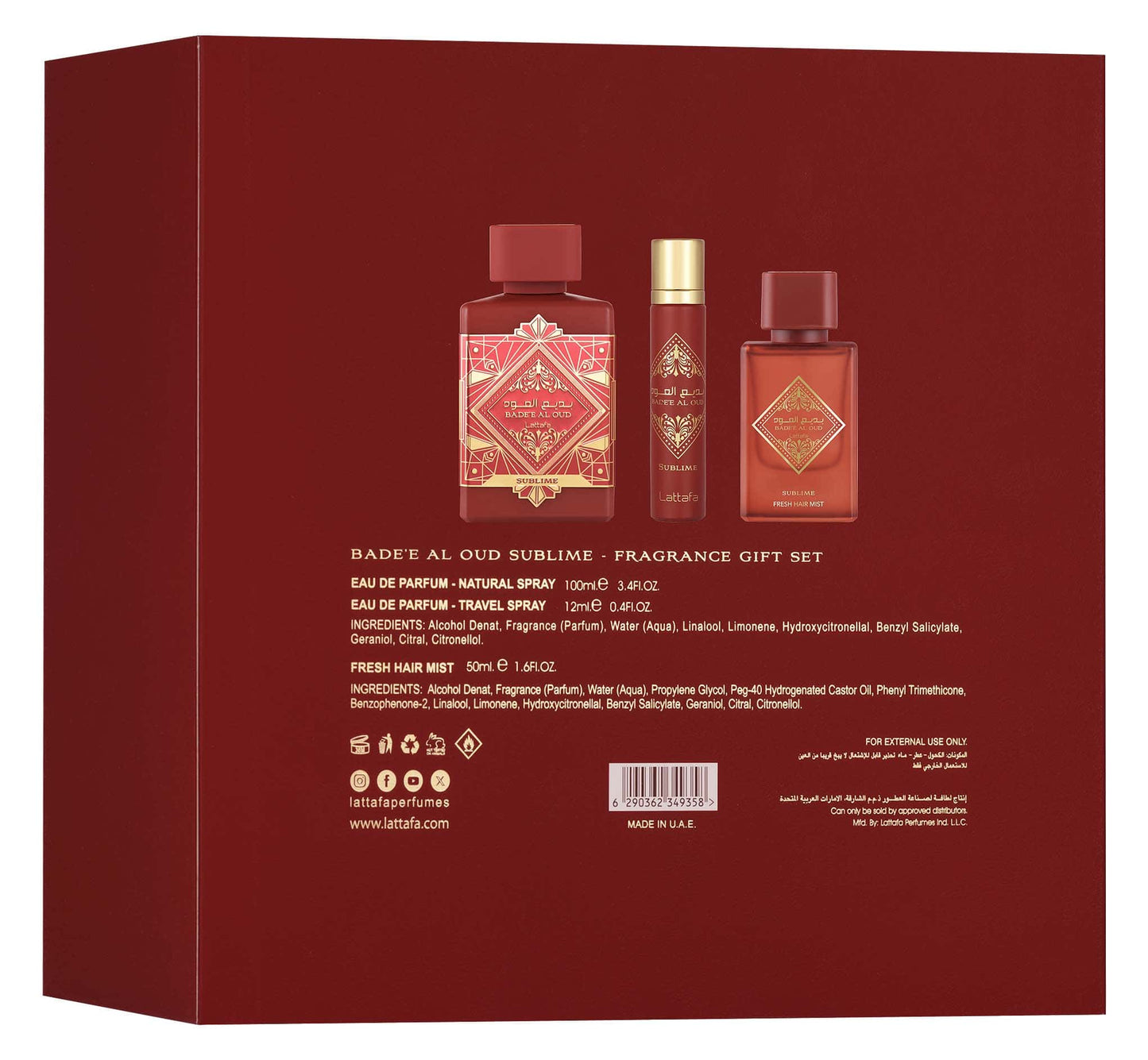Lattafa Gift Set – Badee Al Oud Sublime