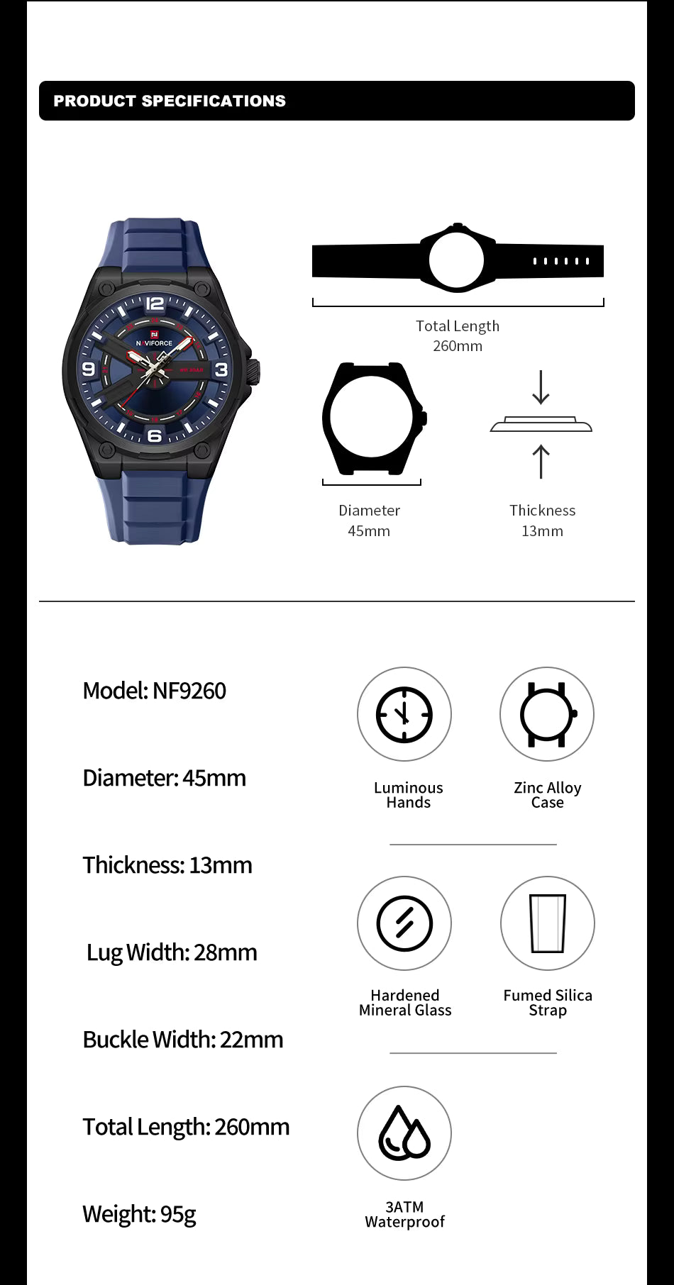 NAVIFORCE Luxury Watches for Men