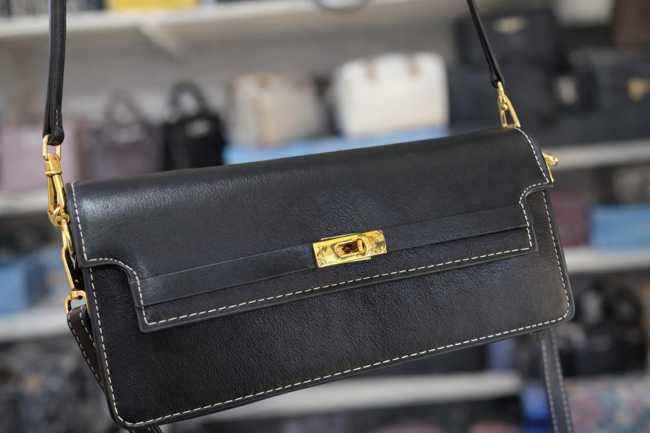 Classic Black Shoulder Bag