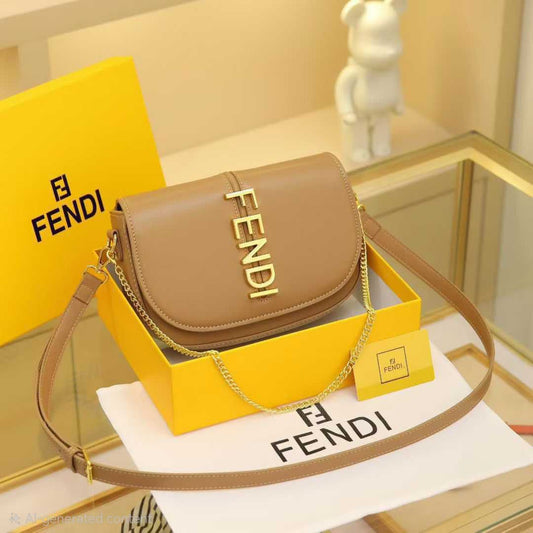 Fendi Medium Logo Shoulder Bag