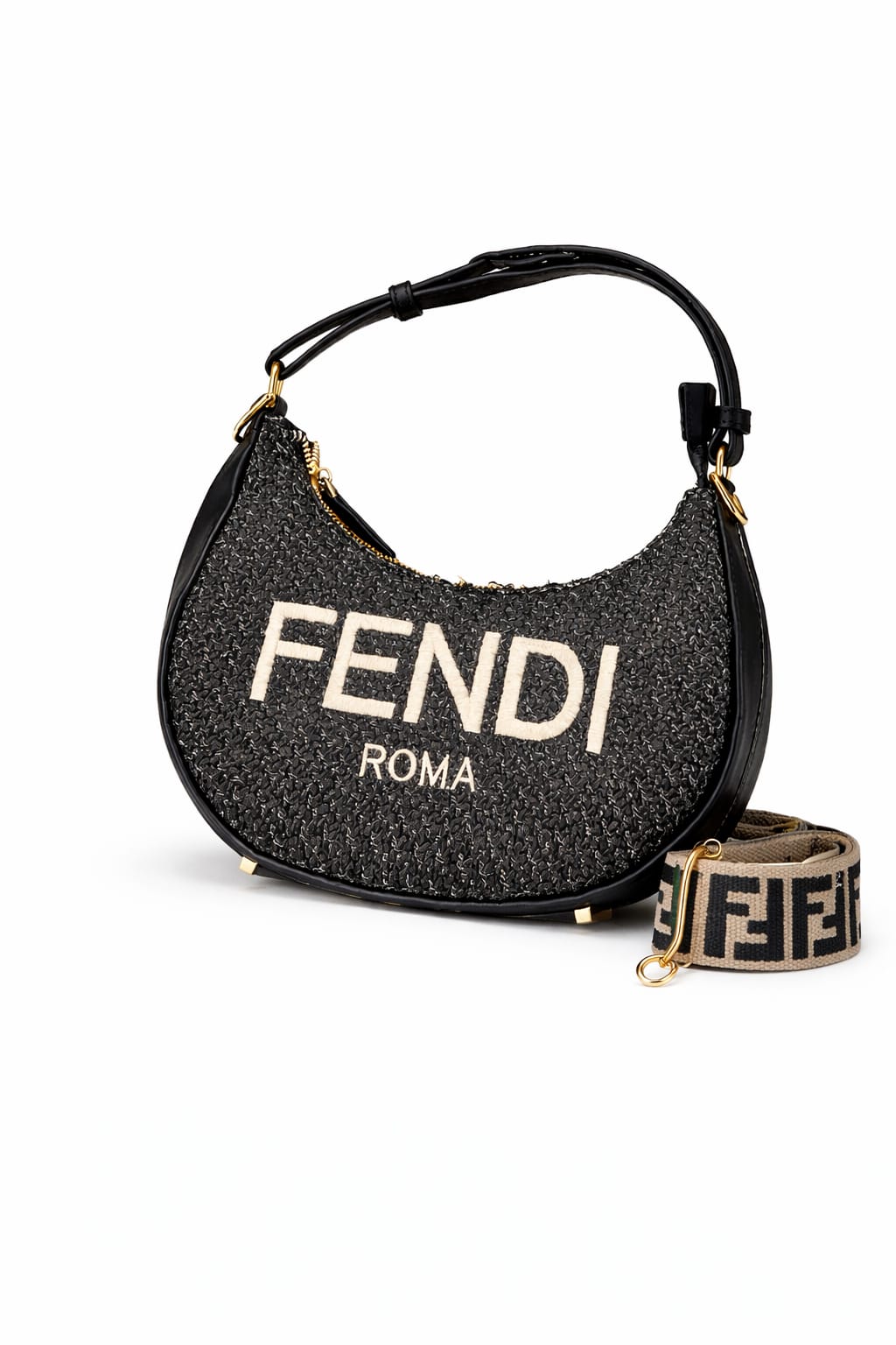 Premium Half-Moon Handbag with Detachable Strap